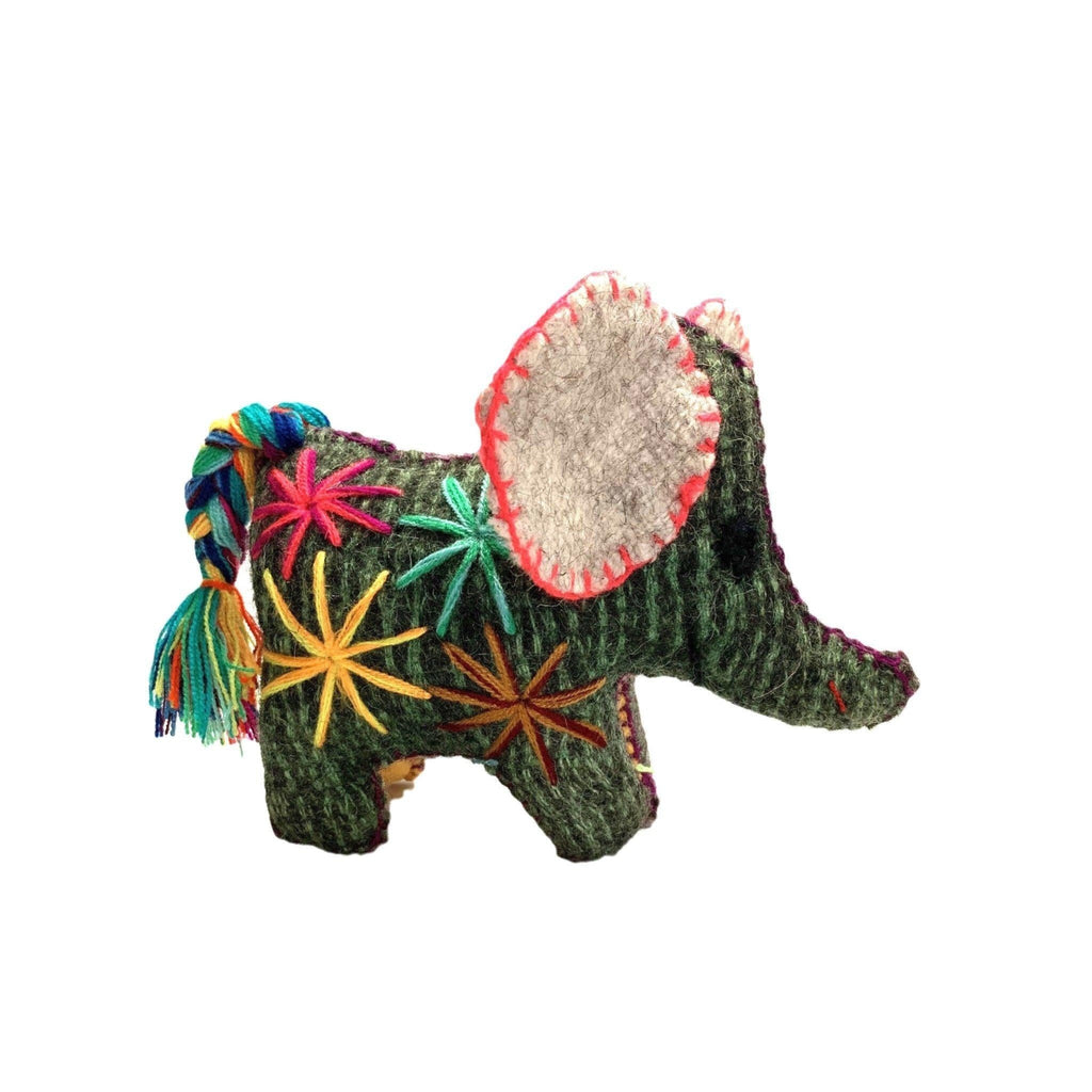Ellie the Elephant: Repurposed Wool Boho Decor - Mexico Decor La Vie Bien Ellie the Elephant: Repurposed Wool Boho Decor - Mexico
