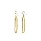Elongated Oval Hoop Earrings for Women - Mvua Earrings La Vie Bien Elongated Oval Hoop Earrings for Women - Mvua