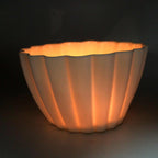 Elysian Fluted Porcelain Candle Holder by Ember Collective