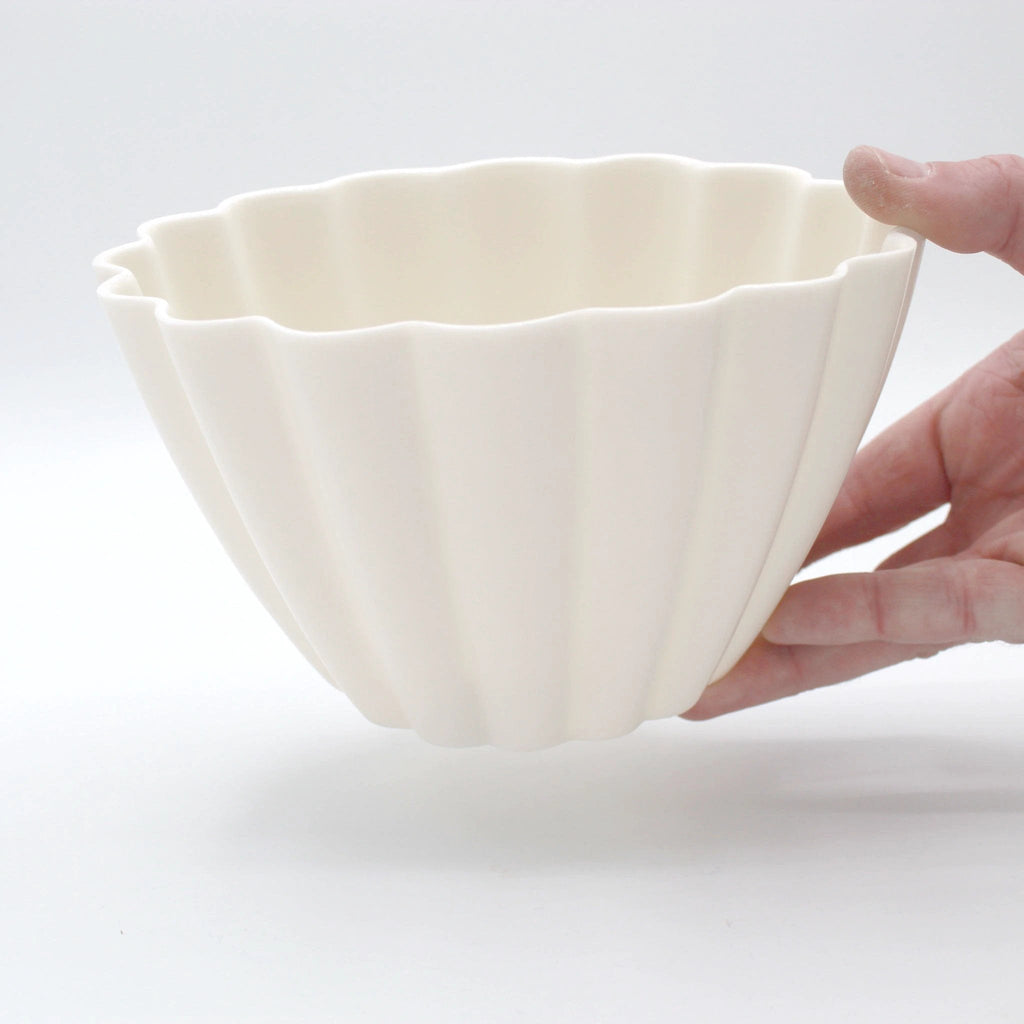 Elysian Fluted Porcelain Candle Holder by Ember Collective