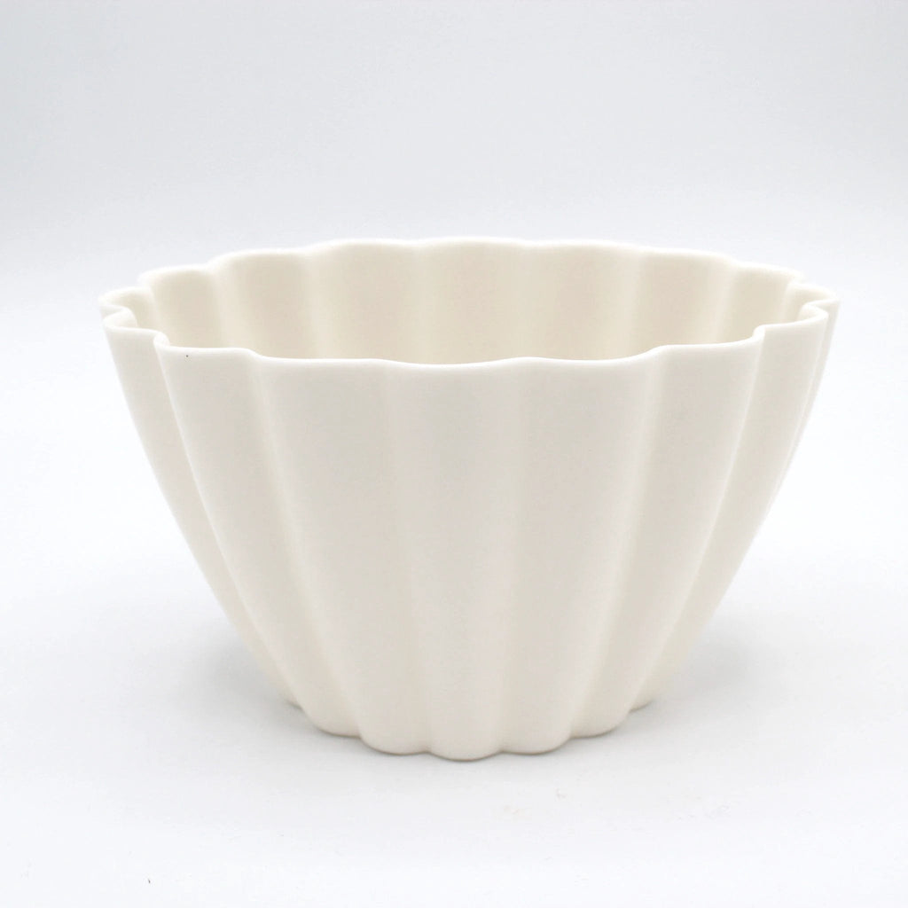 Elysian Fluted Porcelain Candle Holder by Ember Collective