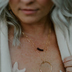 Ember Glow Garnet Necklace Necklaces La Vie Bien Ember Glow Garnet Necklace