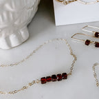 Ember Glow Garnet Necklace Necklaces La Vie Bien Ember Glow Garnet Necklace
