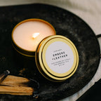 Embers + Leather - Vetiver + Cedar + Patchouli Travel Tin Candles La Vie Bien Embers + Leather - Vetiver + Cedar + Patchouli