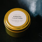 Embers + Leather - Vetiver + Cedar + Patchouli Travel Tin Candles La Vie Bien Embers + Leather - Vetiver + Cedar + Patchouli