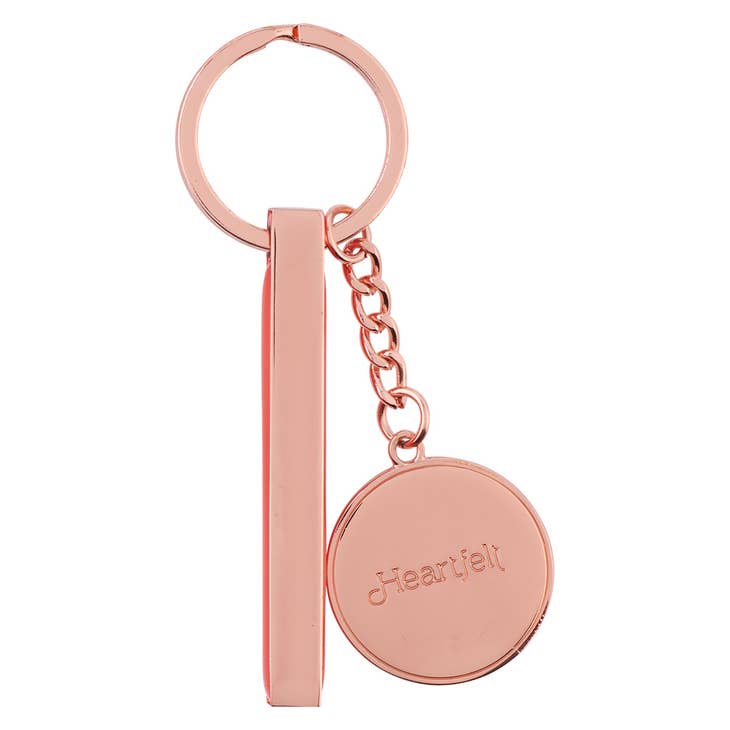 Embrace The Journey Orange Blossoms Rose Gold Key Ring Apparel & Accessories La Vie Bien Embrace The Journey Orange Blossoms Rose Gold Key Ring
