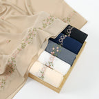 Embroidered Chiffon Hijab Scarf | Chiffon Hijab With Embroidery (MH220) La Vie Bien Embroidered Chiffon Hijab Scarf | Chiffon Hijab With Embroidery (MH220)