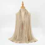 Embroidered Chiffon Hijab Scarf | Chiffon Hijab With Embroidery (MH220) La Vie Bien Embroidered Chiffon Hijab Scarf | Chiffon Hijab With Embroidery (MH220)