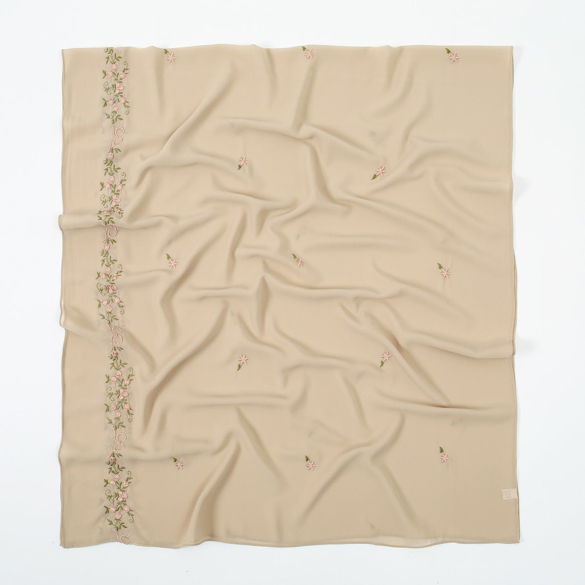 Embroidered Chiffon Hijab Scarf | Chiffon Hijab With Embroidery (MH220) La Vie Bien Embroidered Chiffon Hijab Scarf | Chiffon Hijab With Embroidery (MH220)