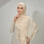 Embroidered Chiffon Hijab Scarf | Chiffon Hijab With Embroidery (MH220)