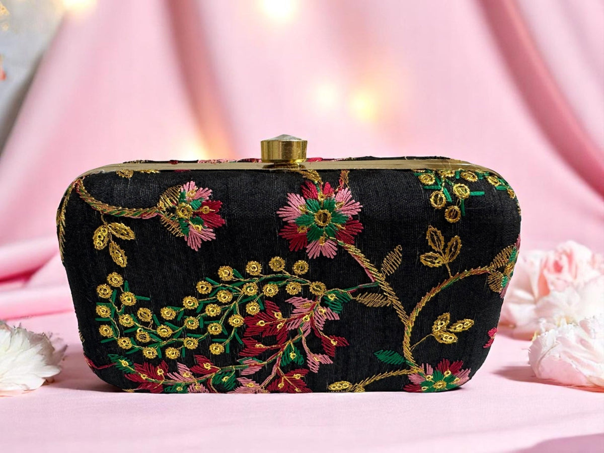 Embroidered Clutch Clutch La Vie Bien Embroidered Clutch