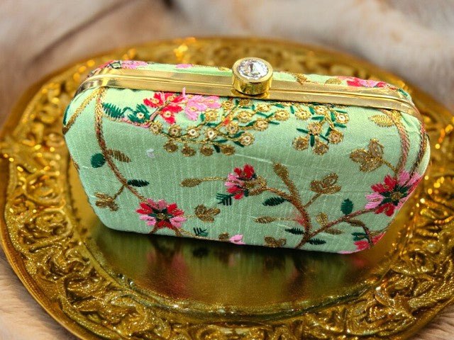 Embroidered Clutch Clutch La Vie Bien Embroidered Clutch