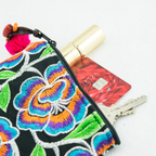 Embroidered Coin Purse Florals and Geometrics Assorted - Thailand Bags La Vie Bien Embroidered Coin Purse Florals and Geometrics Assorted - Thailand