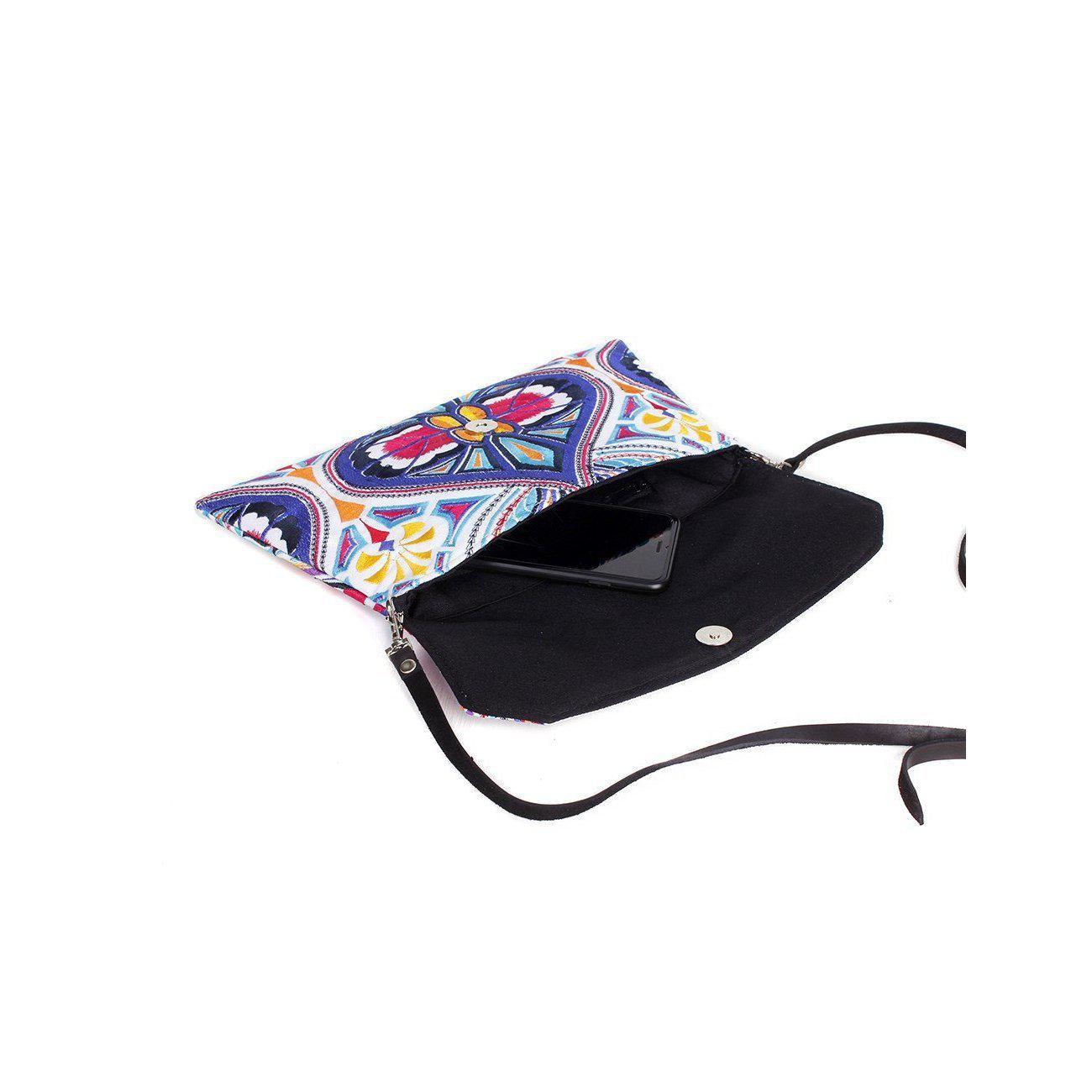 Embroidered Convertible Clutch | Crossbody Bag - Thailand Bags La Vie Bien Embroidered Convertible Clutch | Crossbody Bag - Thailand