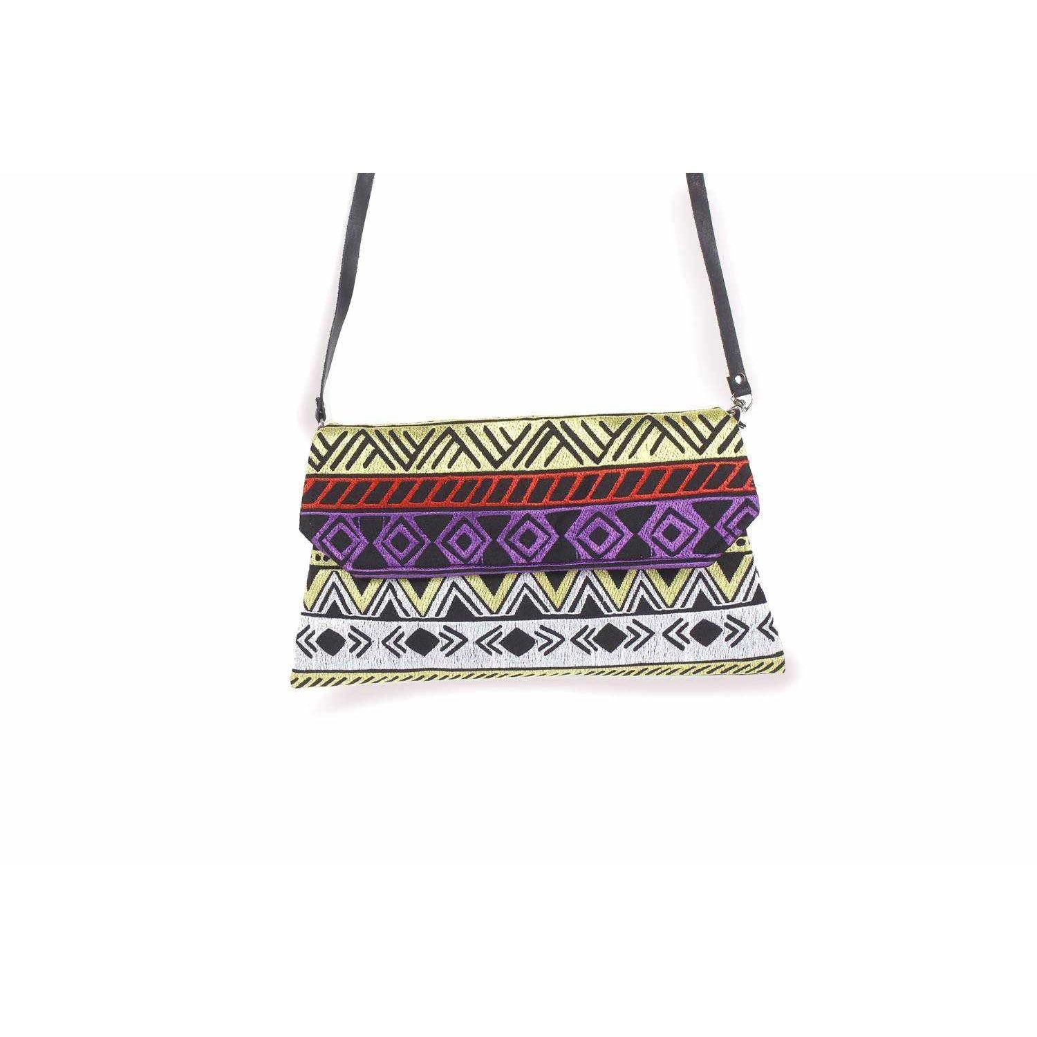 Embroidered Convertible Clutch | Crossbody Bag - Thailand Bags La Vie Bien Embroidered Convertible Clutch | Crossbody Bag - Thailand