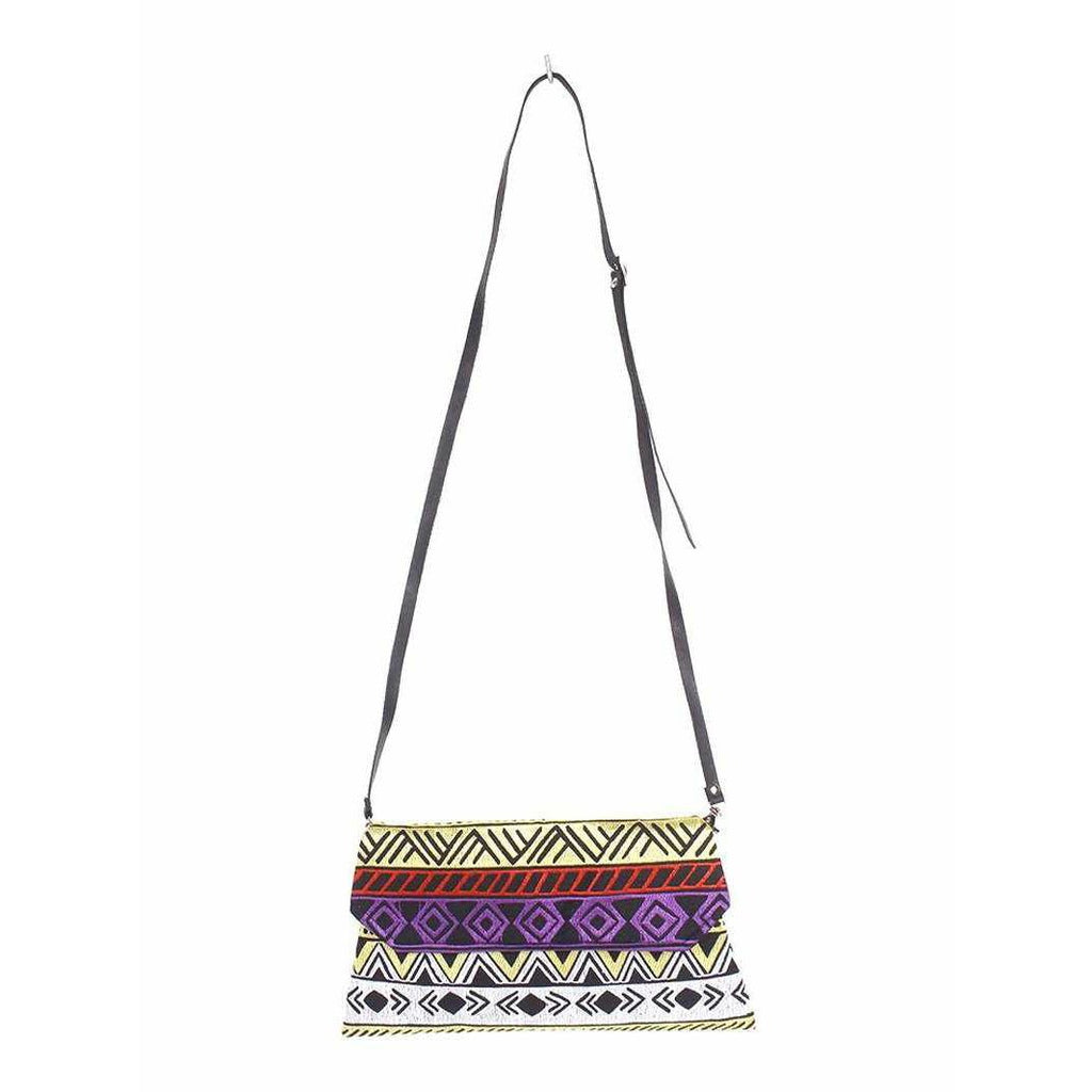 Embroidered Convertible Clutch | Crossbody Bag - Thailand Bags La Vie Bien Embroidered Convertible Clutch | Crossbody Bag - Thailand