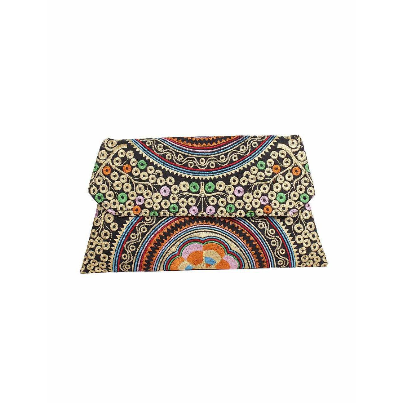 Embroidered Convertible Clutch | Crossbody Bag - Thailand Bags La Vie Bien Embroidered Convertible Clutch | Crossbody Bag - Thailand