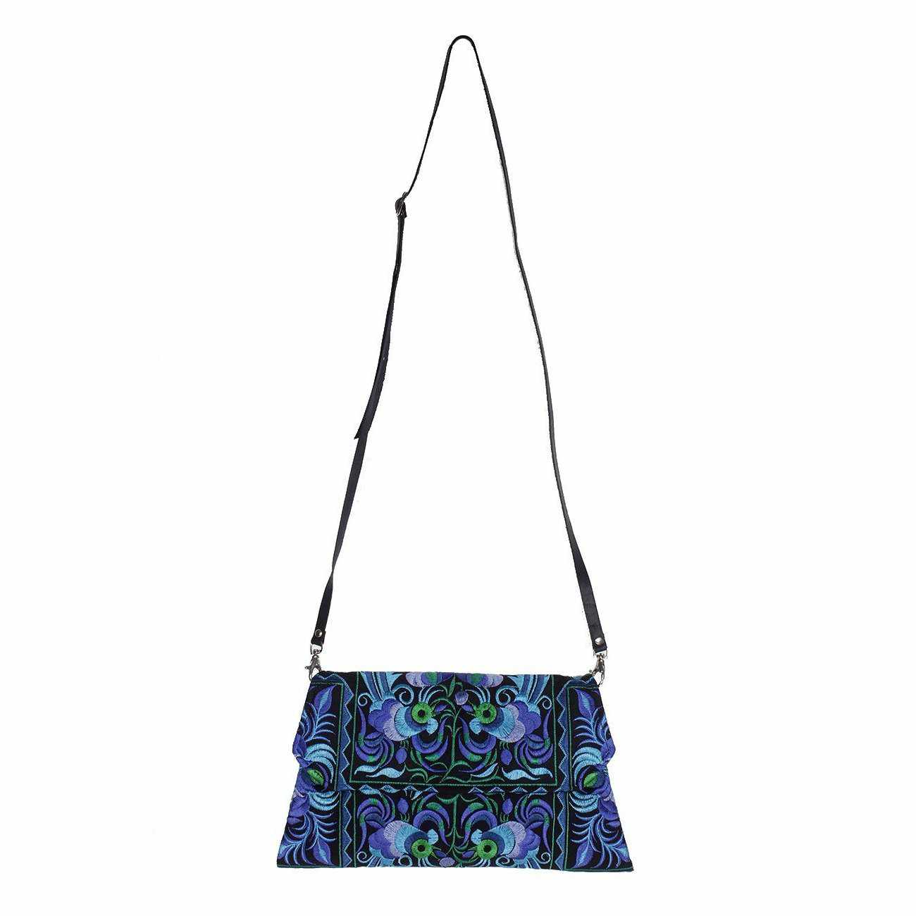 Embroidered Convertible Clutch | Crossbody Bag - Thailand Bags La Vie Bien Embroidered Convertible Clutch | Crossbody Bag - Thailand