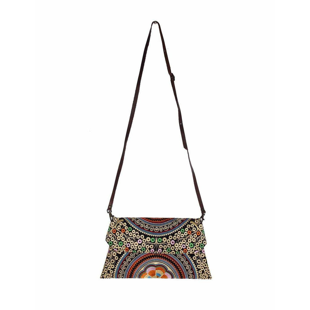 Embroidered Convertible Clutch | Crossbody Bag - Thailand Bags La Vie Bien Embroidered Convertible Clutch | Crossbody Bag - Thailand