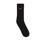 Red fish Embroidered socks by La Vie Bien