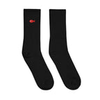 Red fish Embroidered socks by La Vie Bien