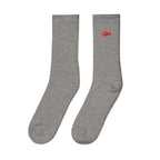 Red fish Embroidered socks by La Vie Bien