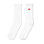 Red fish Embroidered socks by La Vie Bien