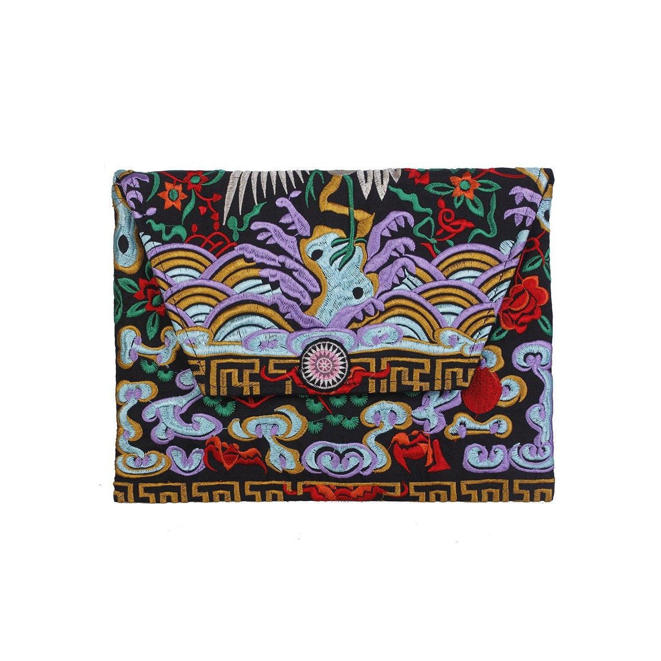 Embroidered Envelope Clutch | iPad Bag - Thailand Bags La Vie Bien Embroidered Envelope Clutch | iPad Bag - Thailand