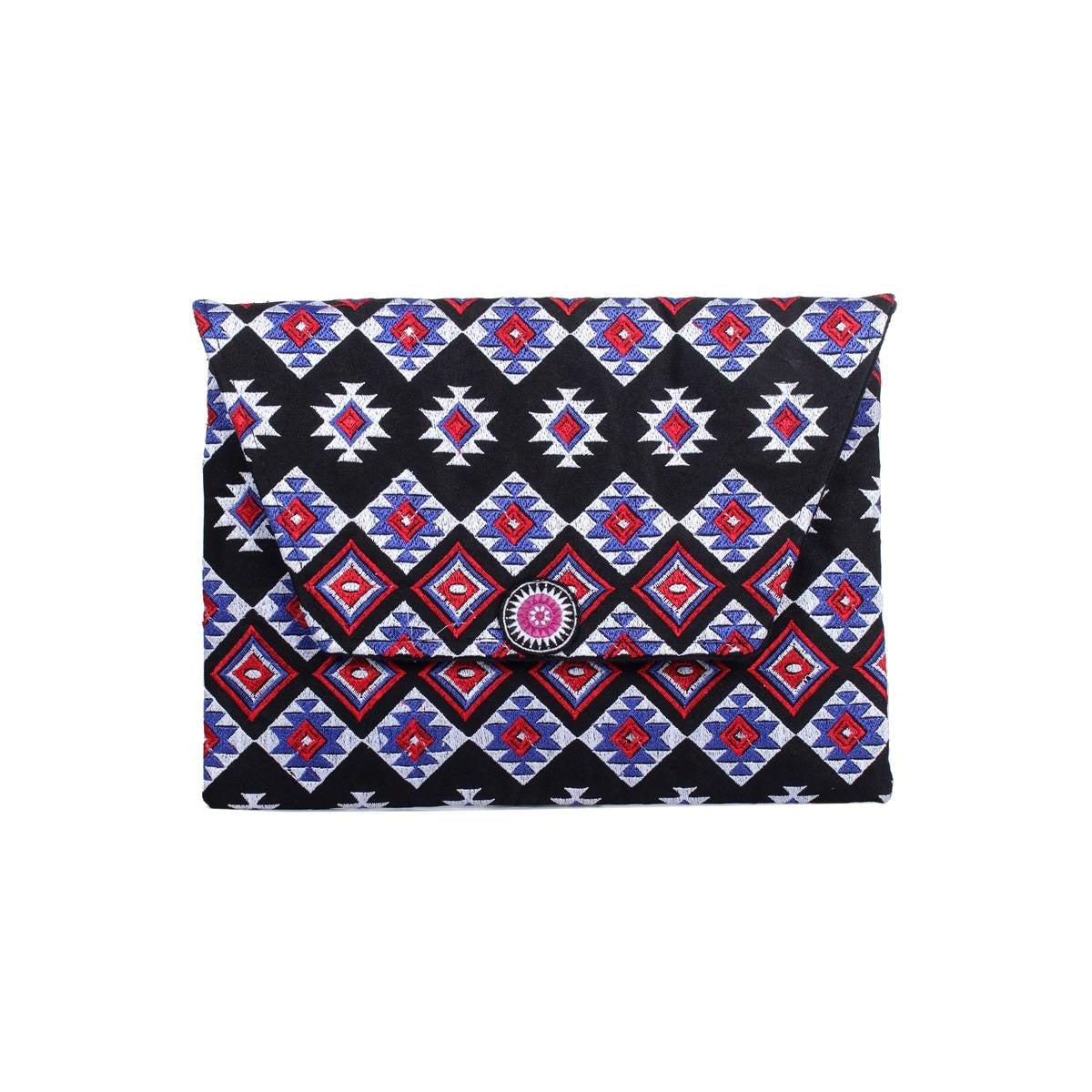 Embroidered Envelope Clutch | iPad Bag - Thailand Bags La Vie Bien Embroidered Envelope Clutch | iPad Bag - Thailand