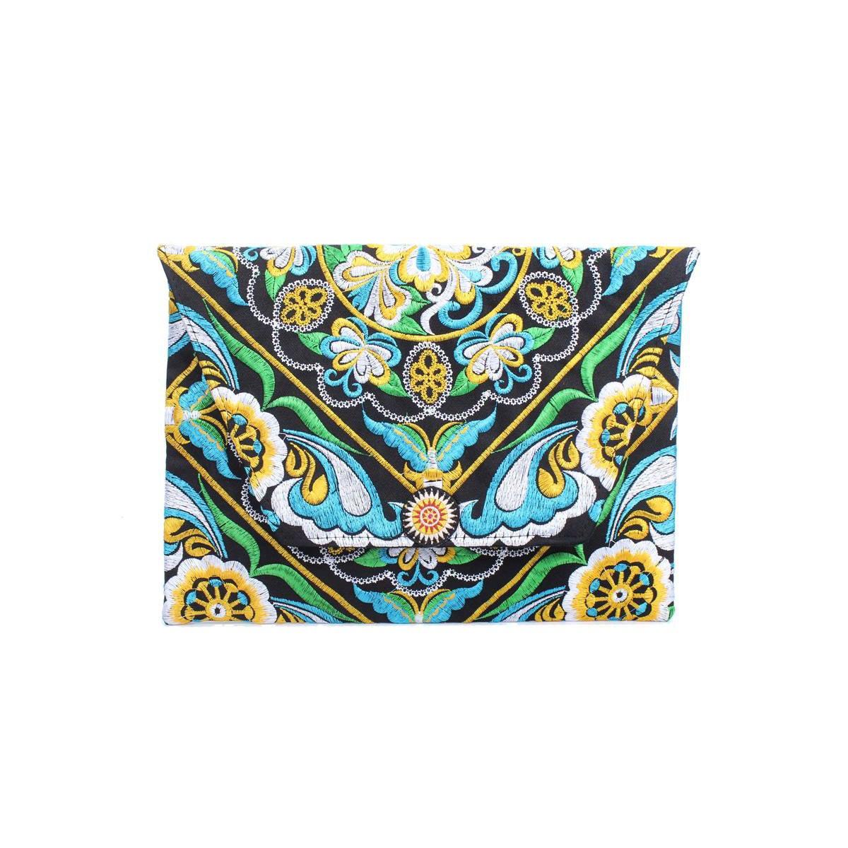 Embroidered Envelope Clutch | iPad Bag - Thailand Bags La Vie Bien Embroidered Envelope Clutch | iPad Bag - Thailand