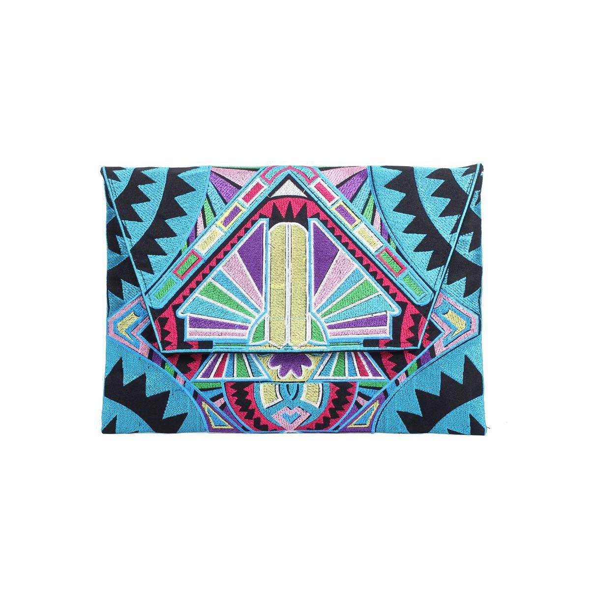 Embroidered Envelope Clutch | iPad Bag - Thailand Bags La Vie Bien Embroidered Envelope Clutch | iPad Bag - Thailand