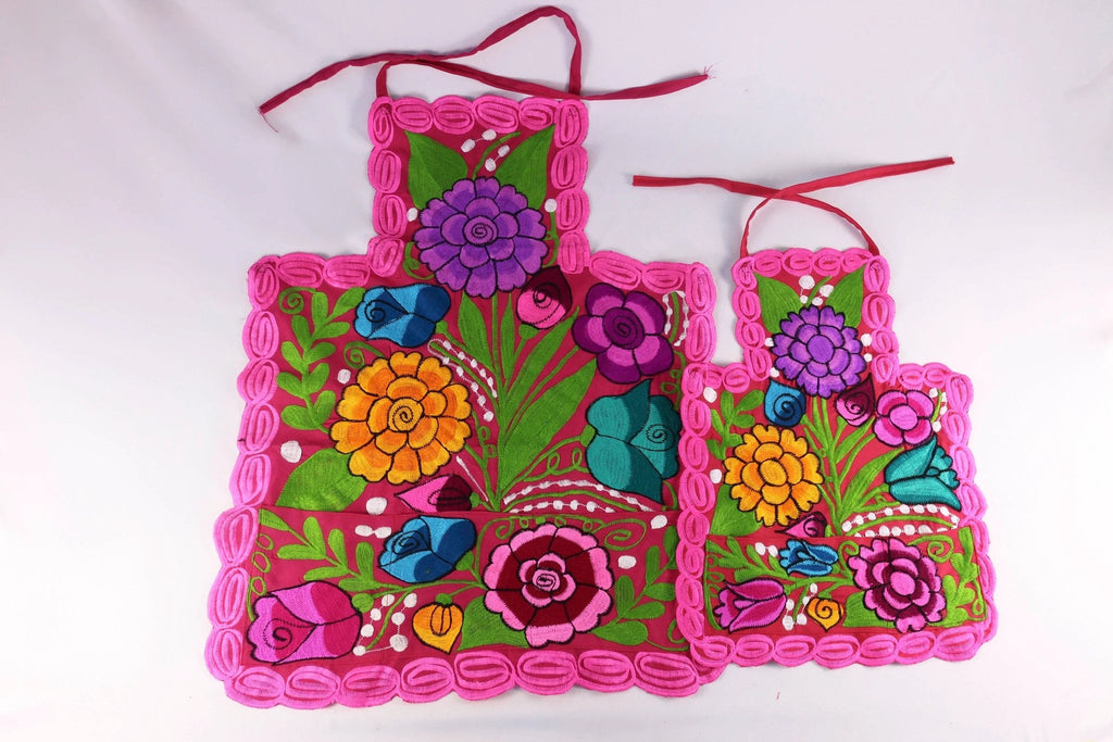 Embroidered Floral Apron Set by Anelia Co.