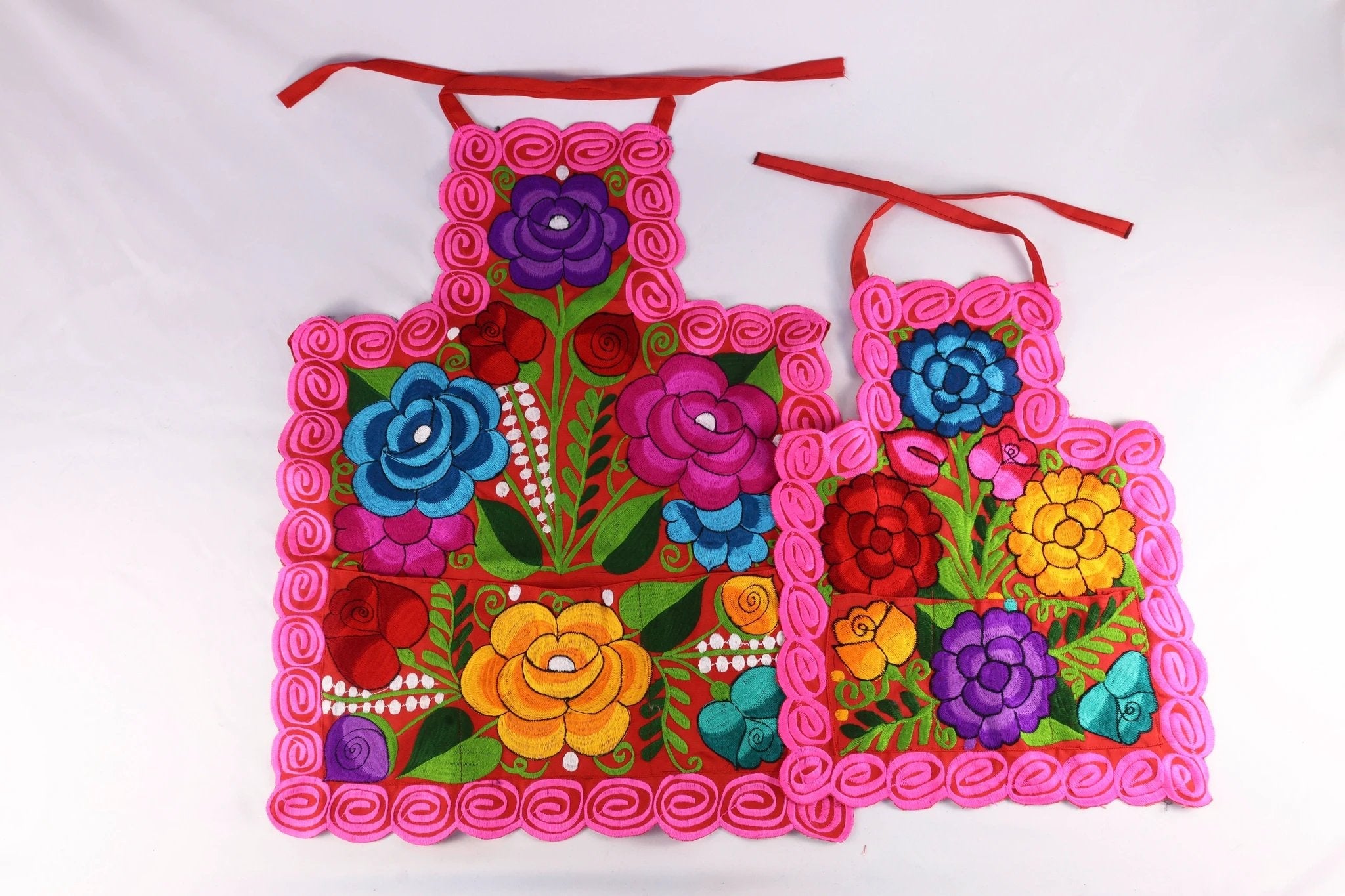 Embroidered Floral Apron Set by Anelia Co.