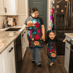 Embroidered Floral Apron Set by Anelia Co.