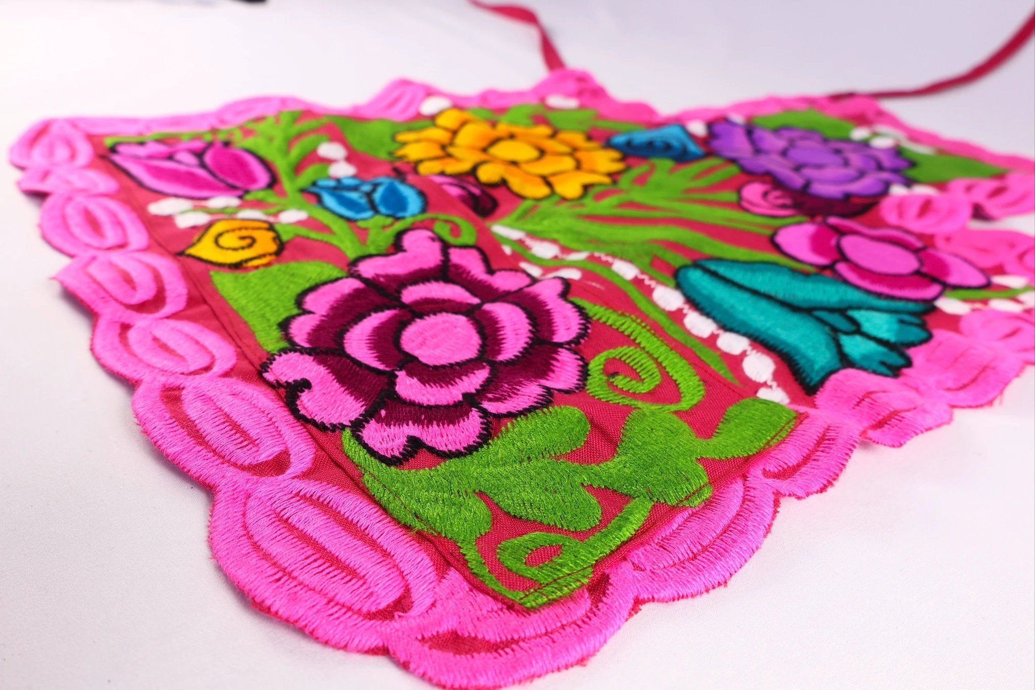Embroidered Floral Apron Set by Anelia Co.
