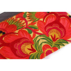 Embroidered Flower Leather Trim Wristlet - Thailand Bags La Vie Bien Embroidered Flower Leather Trim Wristlet - Thailand