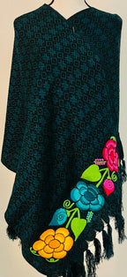 Embroidered Handmade Mexican Shawl Reboso Bordado Mexicano La Vie Bien Embroidered Handmade Mexican Shawl Reboso Bordado Mexicano