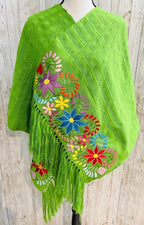 Embroidered Handmade Mexican Shawl Reboso Bordado Mexicano La Vie Bien Embroidered Handmade Mexican Shawl Reboso Bordado Mexicano