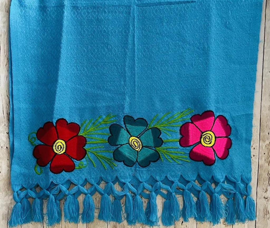 Embroidered Handmade Mexican Shawls Rebosos Bordados La Vie Bien Embroidered Handmade Mexican Shawls Rebosos Bordados