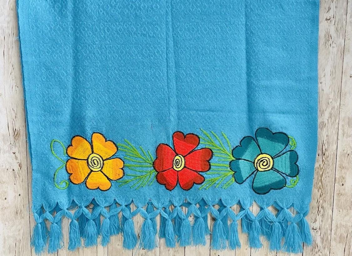 Embroidered Handmade Mexican Shawls Rebosos Bordados La Vie Bien Embroidered Handmade Mexican Shawls Rebosos Bordados