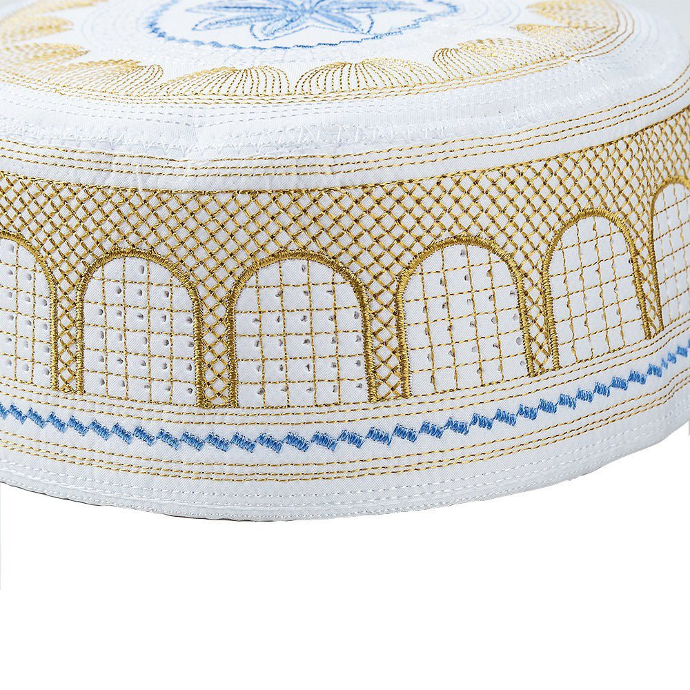 Embroidered Kufi Prayer Cap(MR088) La Vie Bien Embroidered Kufi Prayer Cap(MR088)