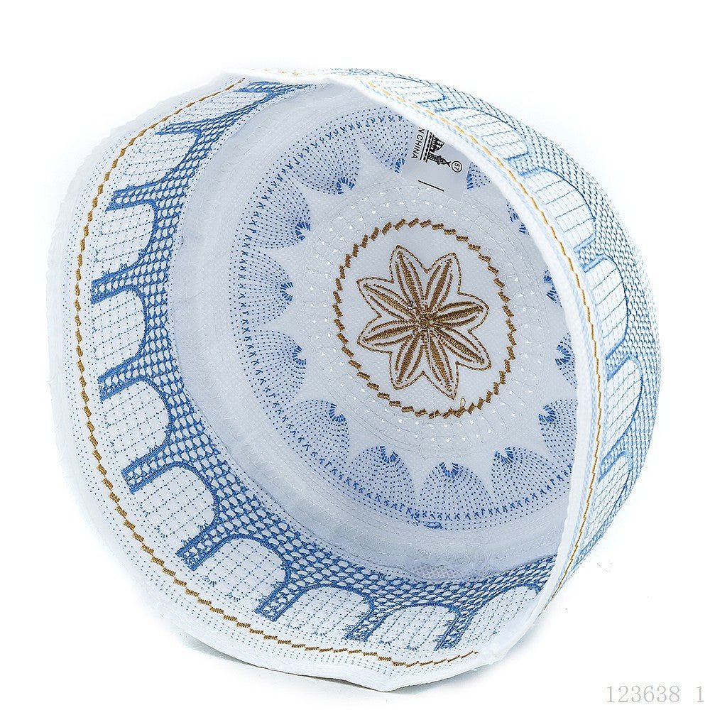 Embroidered Kufi Prayer Cap(MR088) La Vie Bien Embroidered Kufi Prayer Cap(MR088)