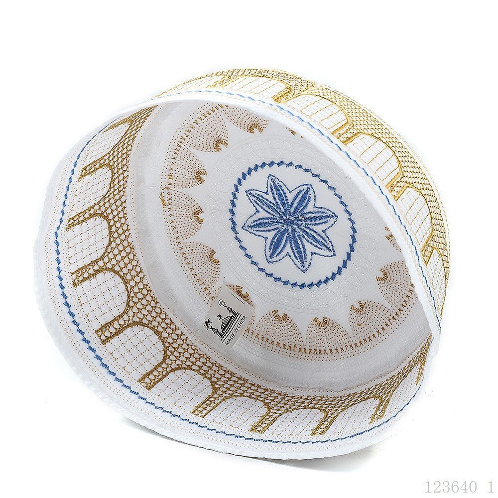 Embroidered Kufi Prayer Cap(MR088) La Vie Bien Embroidered Kufi Prayer Cap(MR088)