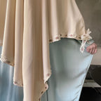 Embroidered Lace-Trimmed Prayer Khimar(MK030)