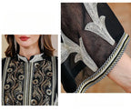 Embroidered Mesh Party Abaya (MA414) La Vie Bien Embroidered Mesh Party Abaya (MA414)