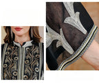 Embroidered Mesh Party Abaya (MA414)