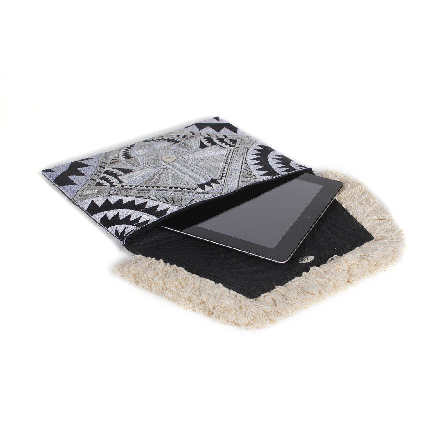 Embroidered Multi Tassel Envelope Clutch Bag - Thailand Bags La Vie Bien Embroidered Multi Tassel Envelope Clutch Bag - Thailand