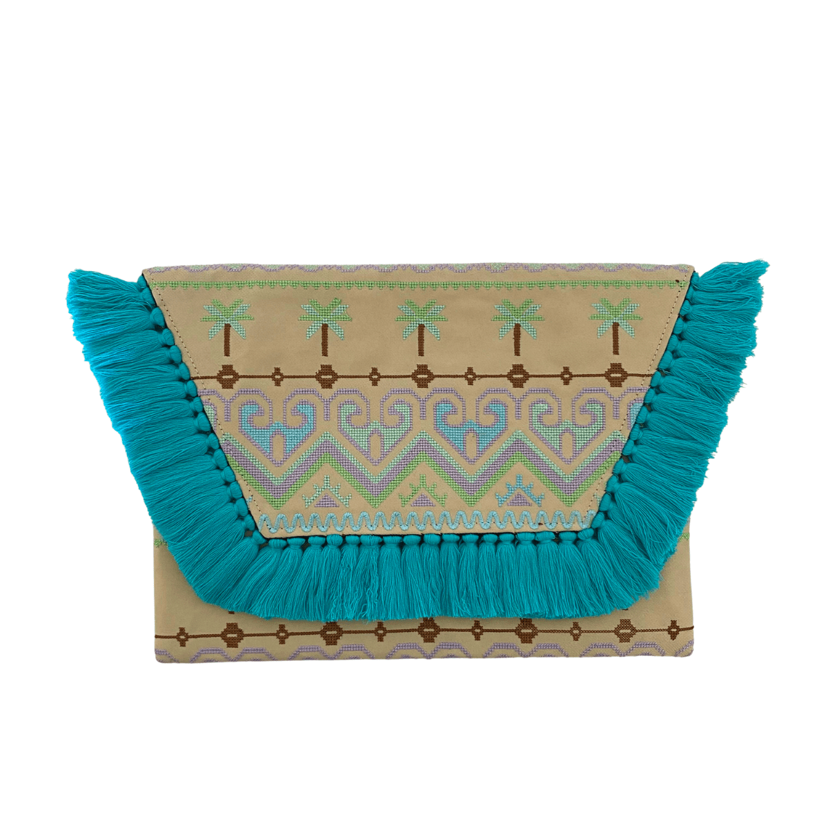 Embroidered Multi Tassel Envelope Clutch Bag - Thailand Bags La Vie Bien Embroidered Multi Tassel Envelope Clutch Bag - Thailand