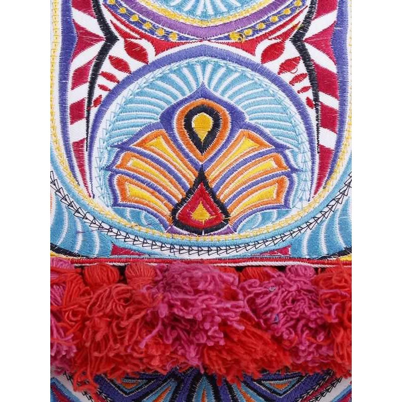 Embroidered Multi Tassel Envelope Clutch Bag - Thailand Bags La Vie Bien Embroidered Multi Tassel Envelope Clutch Bag - Thailand
