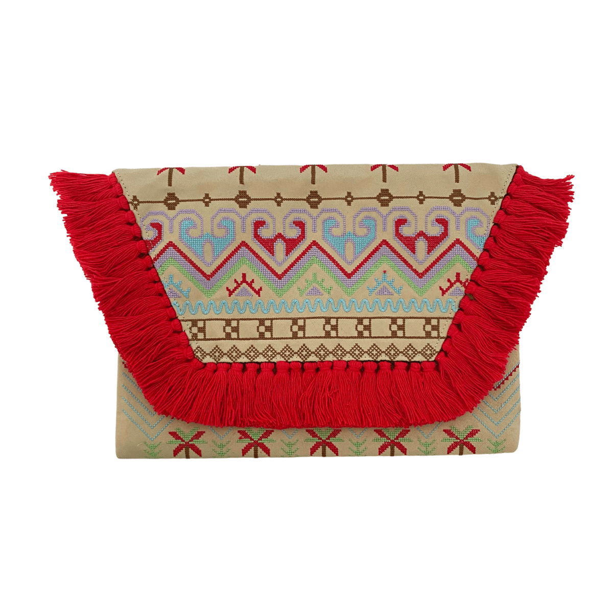 Embroidered Multi Tassel Envelope Clutch Bag - Thailand Bags La Vie Bien Embroidered Multi Tassel Envelope Clutch Bag - Thailand